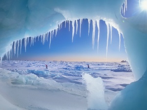 View from Ice Cave on Ellesmere Island, Nunavut, Canada.